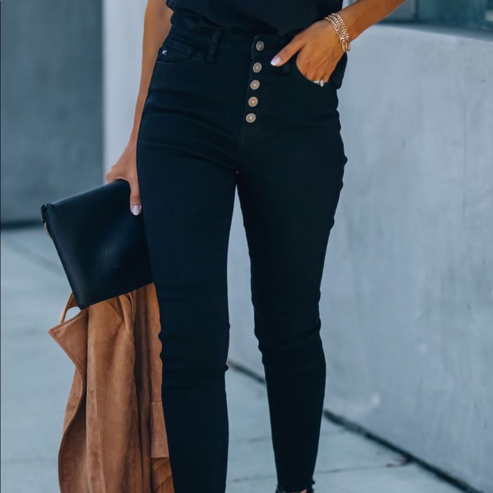 KanCan Super High Rise Black Skinny Jeans